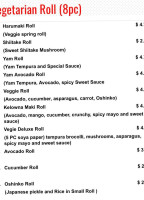 Maki Sushi menu