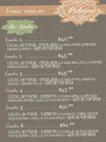 San Rafael menu