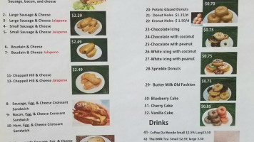 Yankee Donuts menu