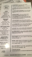 Le Vieux Vélo menu