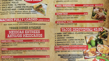 Taqueria Lupe menu