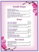 Thai Orchid menu