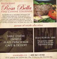 Rosa Bella food