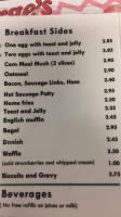 Georges Family menu