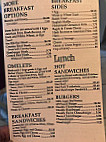 Sister's Cafe menu