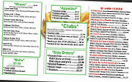 Meriden Rd Diner menu