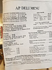 A P Deli Iii menu