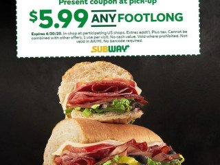 Subway Sandwiches Salads