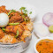 Chicken Fry Biryani Served With Raita And Salan (Serves 1)