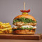 Chicken Truffle Burrata Burger Truffle Fries